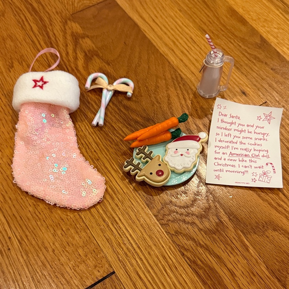 American Girl Pink Sequin Stocking Set